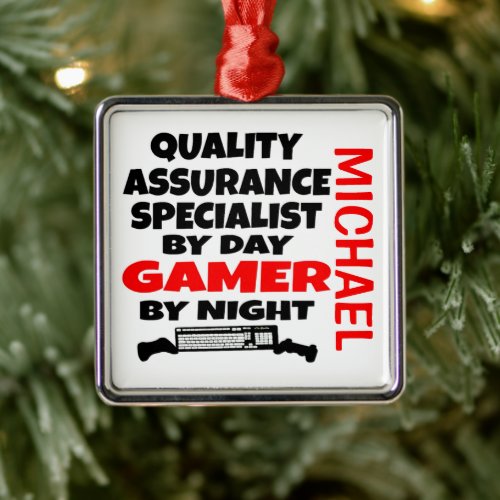 Quality Assurance Specialist Loves Video Games Metal Ornament