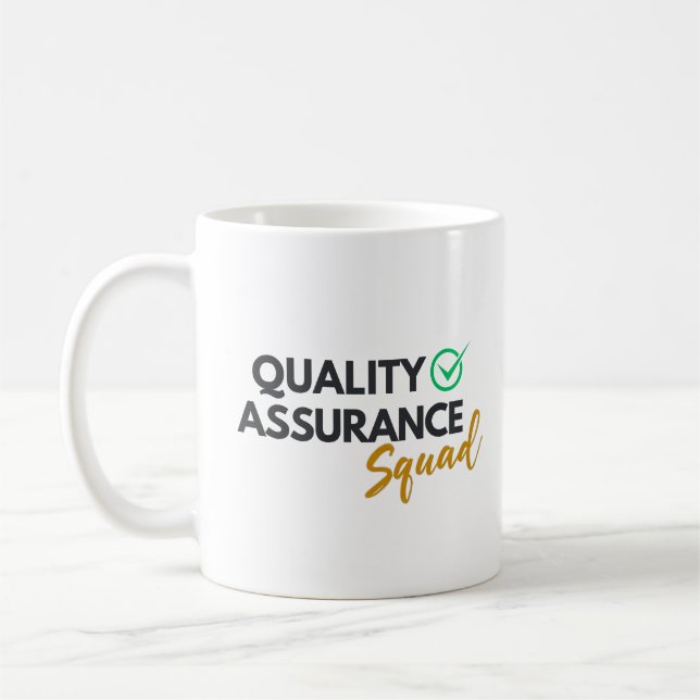 Quality Assurance Squad – QA Team Mug (Left)
