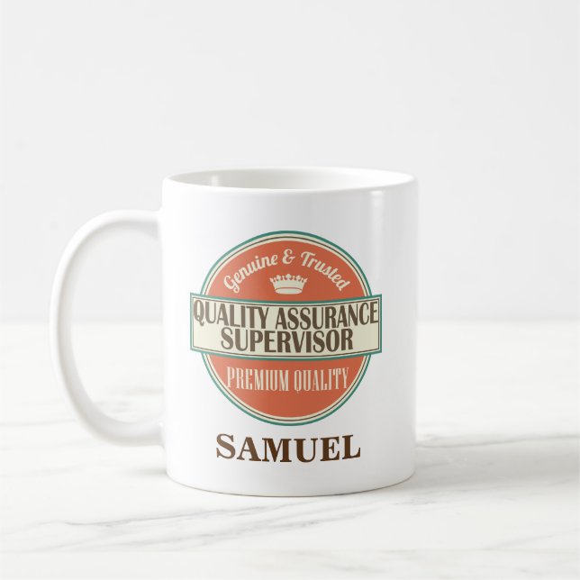 Quality Assurance Supervisor Personalized Mug Gift (Left)