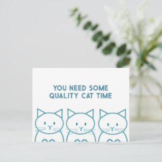 Quality Cat Time Postcard