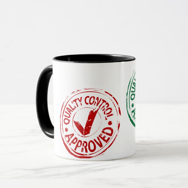 Quality Control Approved Mug (Front Left)