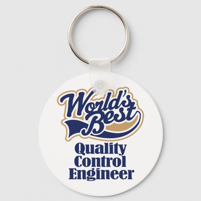 Quality Control Engineer Gift Keychain (Front)