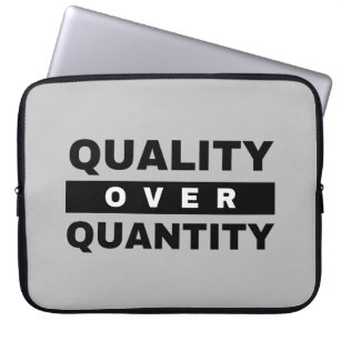 Quality Engineering Quote - Quality Over Quantity Laptop Sleeve