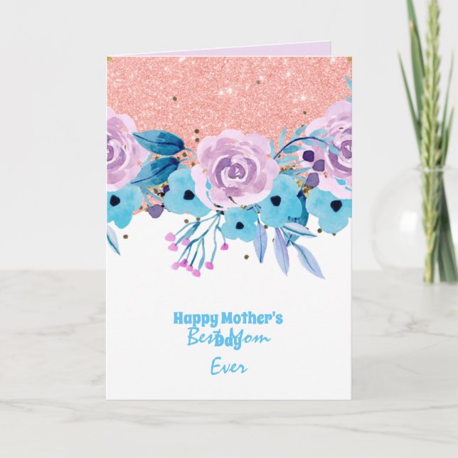 QUALITY Floral Mothers Day Cards Customizable (Front)