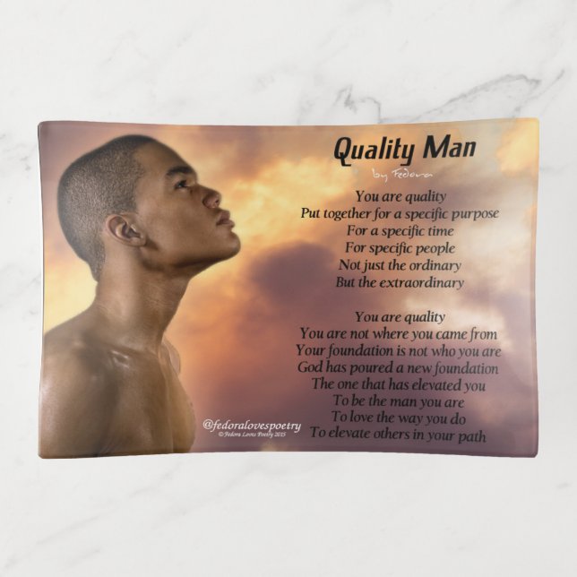 "Quality Man" Trinket Tray (Front)