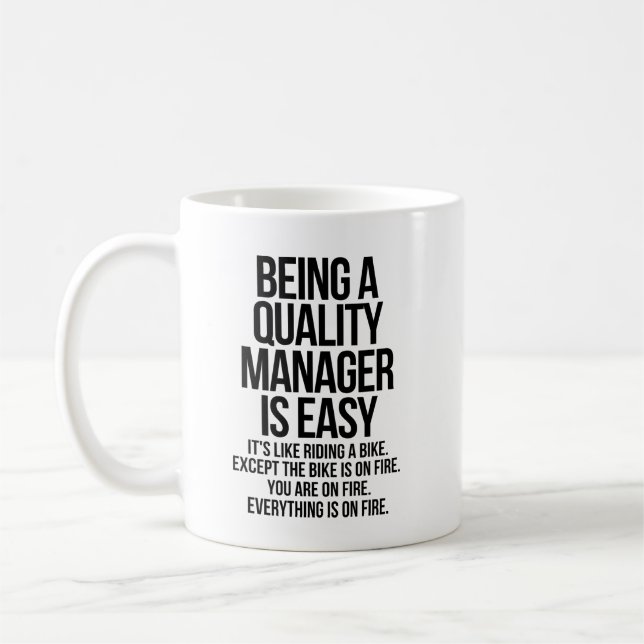 Quality manager coffee mug (Left)