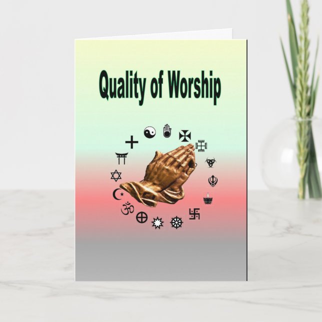 Quality of Worship Card (Front)