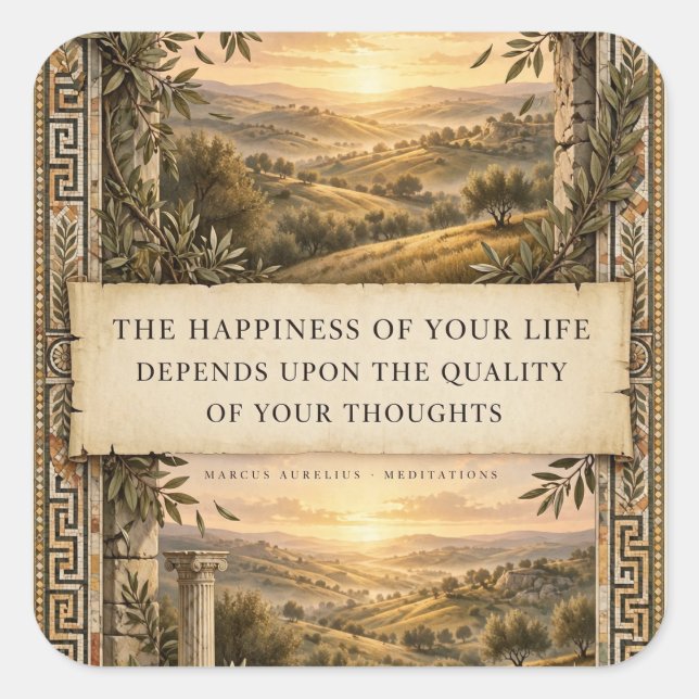 Quality of Your Thoughts — Aurelius Sticker (Front)