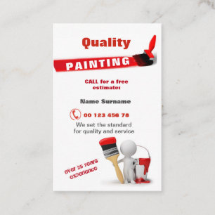 Quality painting business card
