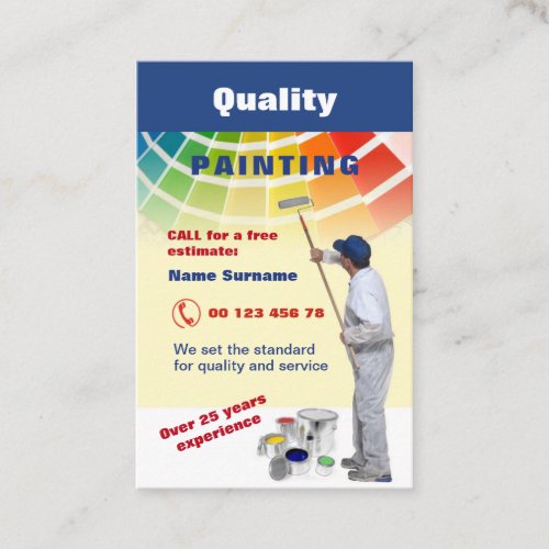 Quality painting business card