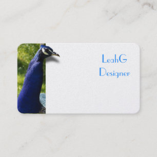 Quality Peacock blue customized business cards