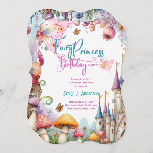Quality Princess Fairy Daughter Birthday Fairycore Invitation