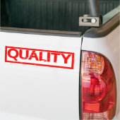 Quality Stamp Bumper Sticker (On Truck)