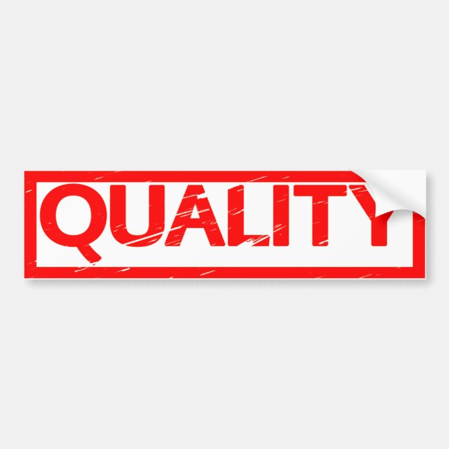 Quality Stamp Bumper Sticker (Front)