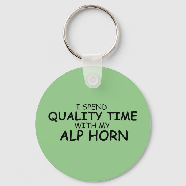 Quality Time Alp Horn Keychain (Front)
