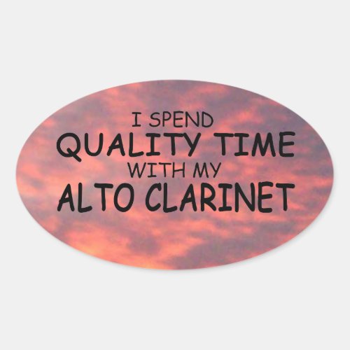 Quality Time Alto Clarinet Oval Sticker