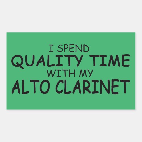 Quality Time Alto Clarinet Rectangular Sticker