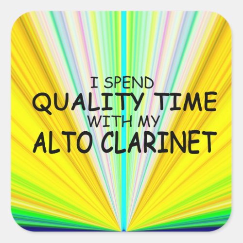 Quality Time Alto Clarinet Square Sticker