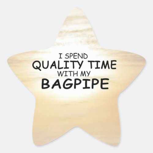 Quality Time Bagpipe Star Sticker