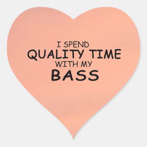 Quality Time Bass Heart Sticker