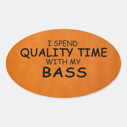Quality Time Bass Oval Sticker