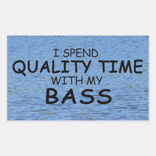 Quality Time Bass Rectangular Sticker