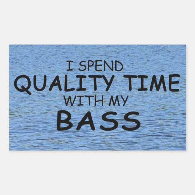 Quality Time Bass Rectangular Sticker (Front)