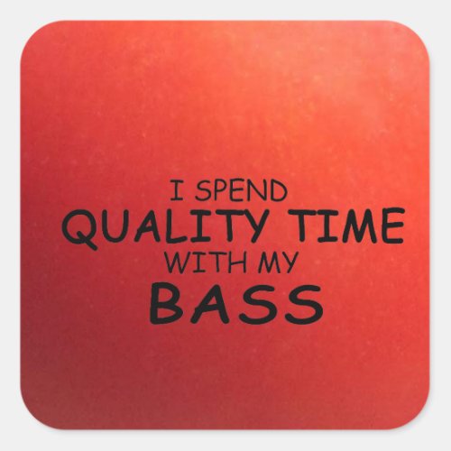 Quality Time Bass Square Sticker