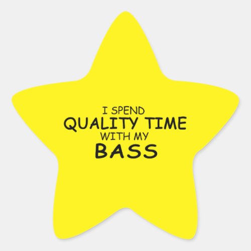 Quality Time Bass Star Sticker