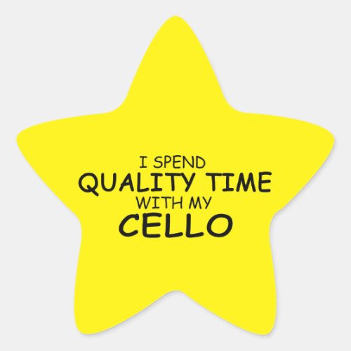 Quality Time Cello Star Sticker