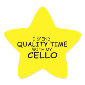 Quality Time Cello Star Sticker