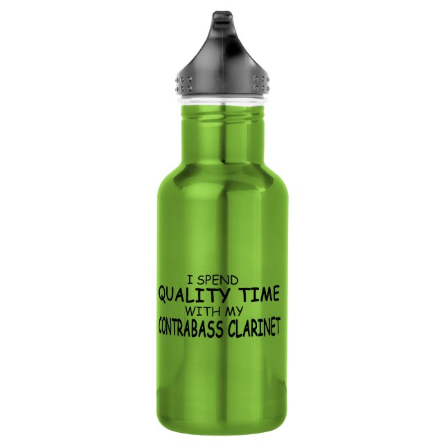 Quality Time Contrabass Clarinet Stainless Steel Water Bottle (Right)