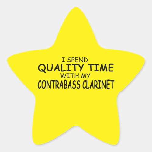 Quality Time Contrabass Clarinet Star Sticker