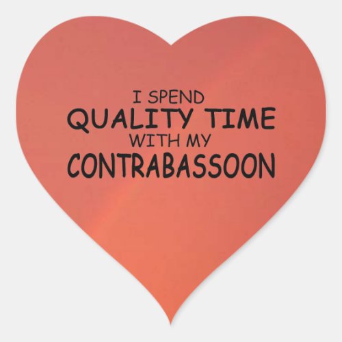 Quality Time Contrabassoon Heart Sticker