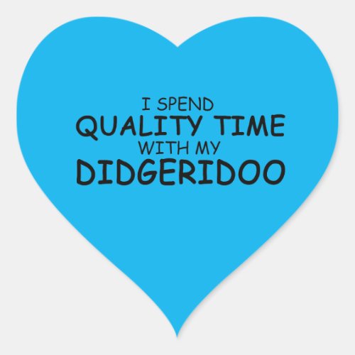 Quality Time Didgeridoo Heart Sticker