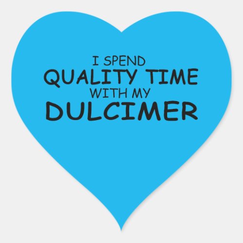 Quality Time Dulcimer Heart Sticker