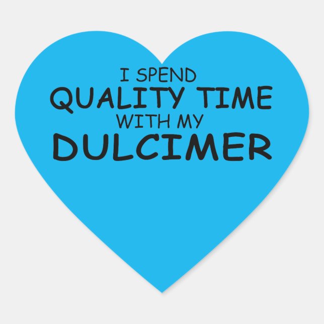 Quality Time Dulcimer Heart Sticker (Front)