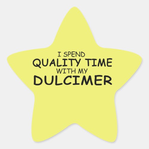 Quality Time Dulcimer Star Sticker