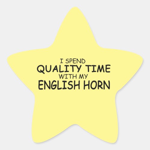 Quality Time English Horn Star Sticker