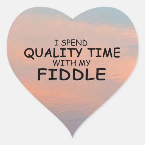 Quality Time Fiddle Heart Sticker
