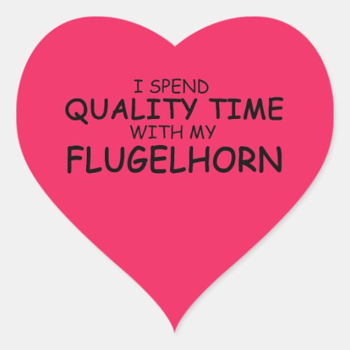 Quality Time Flugelhorn Heart Sticker