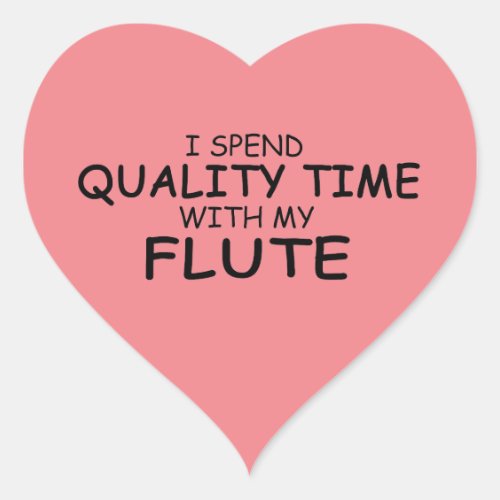 Quality Time Flute Heart Sticker