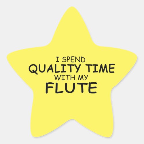 Quality Time Flute Star Sticker