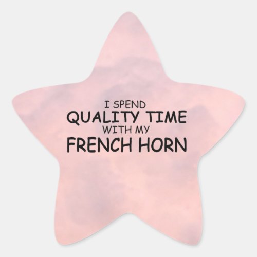 Quality Time French Horn Star Sticker