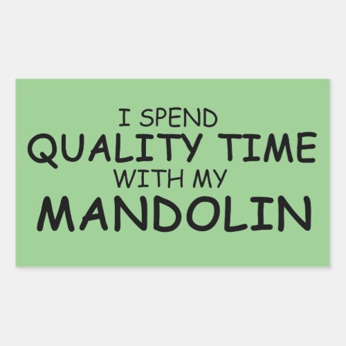 Quality Time Mandolin Rectangular Sticker
