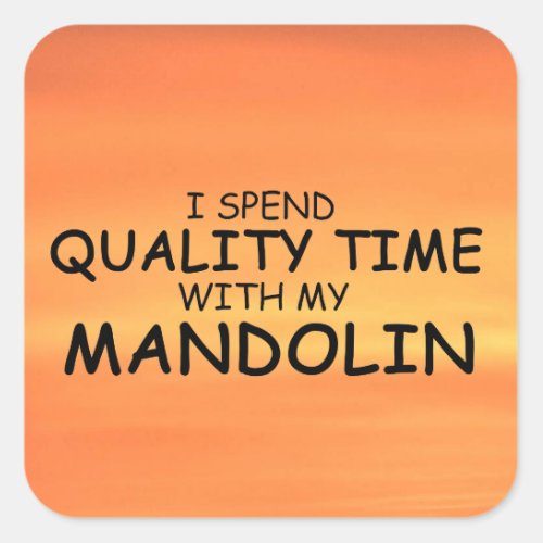 Quality Time Mandolin Square Sticker