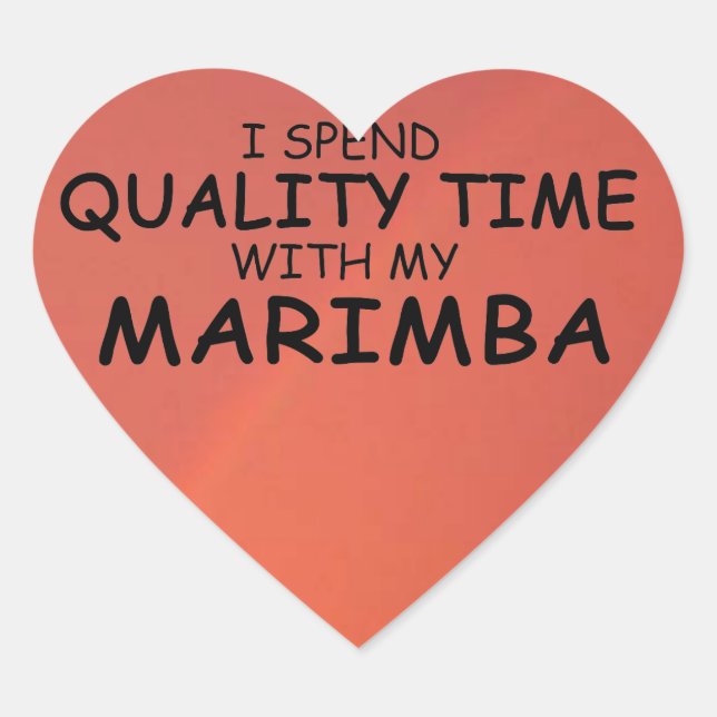 Quality Time Marimba Heart Sticker (Front)