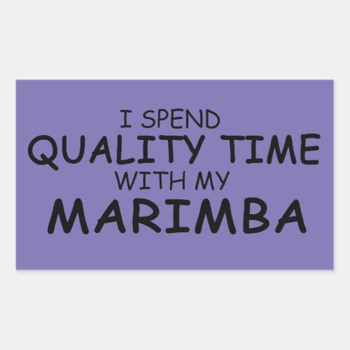 Quality Time Marimba Rectangular Sticker