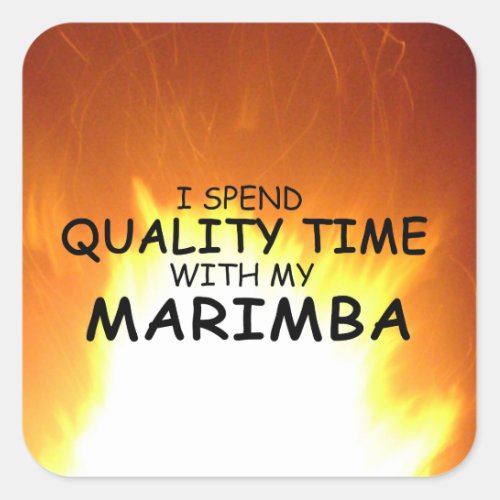 Quality Time Marimba Square Sticker