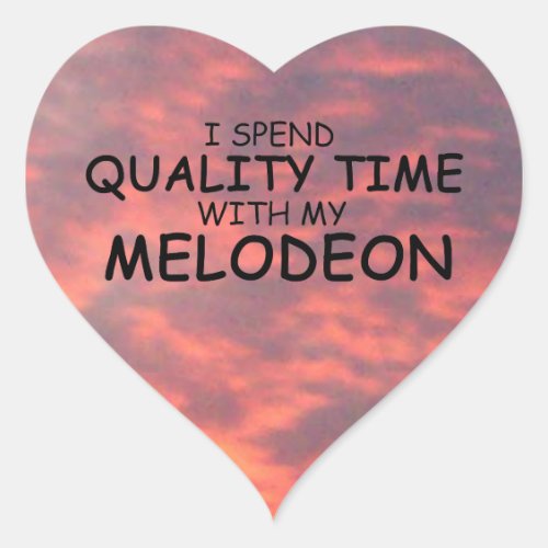 Quality Time Melodeon Heart Sticker